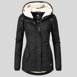 Damen Jacke | mittellanger Schnitt mit körpernaher Silhouette – Schwarz