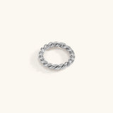 Melody Gold Twist Ring – Silber