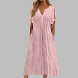 Alice - Elegantes Sommer-Boho-Midikleid – Rosa