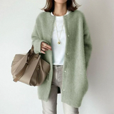 Miline - Lässige Strickjacke mit langen Ärmeln – Grün