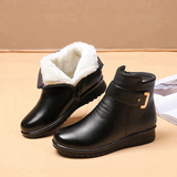 Gepolsterte, rutschfeste Stiefel – Schwarz + weiße Baumwolle