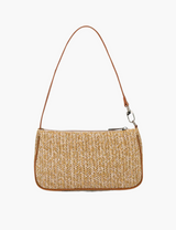 Sommerliche Strohtasche – Khaki