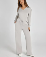 Madeleine | Elegante Zweiteilige Set – Grau