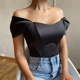 Madonna | Stilvolles modernes Korsett Mode Top – Schwarz