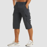Schnelltrocknende Herren Cargo Shorts – Dunkelgrau