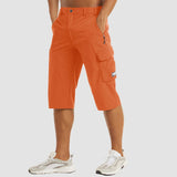 Schnelltrocknende Herren Cargo Shorts – Orange