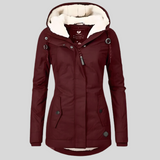 Luna | Isolierte allwetter jacke – Rotwein