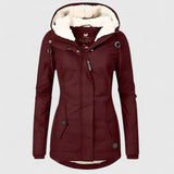 Seravia - Stylische Regenjacke – Rot
