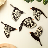 WoodCraft – Wanddekoration aus Holz mit Fliegenden Vögeln – Schwarz