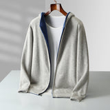 Ayalon - Wendbarer Kaschmir Kapuzenpullover – Grau