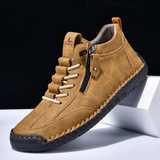 Yuval – Leder Turnschuh Mit Seitlichem Reißverschluss – Braun