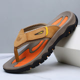 Thorge – Komfortable Flip-Flop Sandalen – Gelb