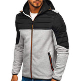 Arkkin - gepanzerte jacke | warm wattierte herrenjacke mit kapuze – Hellgrau