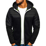 Arkkin - gepanzerte jacke | warm wattierte herrenjacke mit kapuze – Schwarz