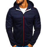 Arkkin - gepanzerte jacke | warm wattierte herrenjacke mit kapuze – Marineblau