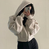 Mariam | Winter Chic Kapuzenpullover – Hellgrau