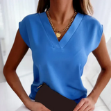 Marie | Soft Breeze Trendy Casual Top – Blau