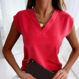 Marie | Soft Breeze Trendy Casual Top – Rot