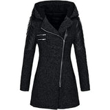 Eleganter und bequemer damen-wintermantel – Schwarz