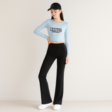 Marielle | Schlaghose mit hoher Taille – Schwarz