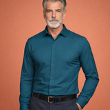 Faltenfreies Stretch-Hemd mit schlanker Passform für Herren | Julian – Marineblau