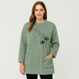 Marlen | Löwenzahn-Thermo-Sweatshirt – Hellgrün