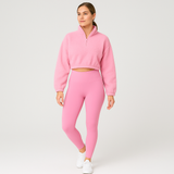 Marlis | Fleecegefüttertes Yoga-Outfit-Set – Rosa