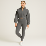 Marlis | Fleecegefüttertes Yoga-Outfit-Set – Grau