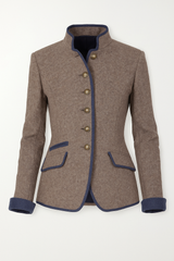 Maryse Blazer mit Stehkragen – Hellbraun