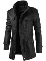 Stilvolle Lederjacke für Herren – Schwarz