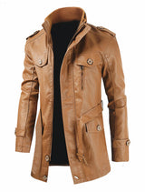 Stilvolle Lederjacke für Herren – Hellbraun