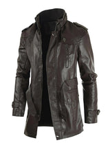 Stilvolle Lederjacke für Herren – Dunkelbraun