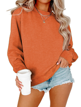 Matilda | Klassisches Winter Sweatshirt – Orange