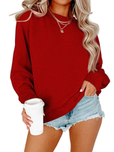 Matilda | Klassisches Winter Sweatshirt – Rot
