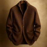 Quentin - Rippstrick-Cardigan – Braun