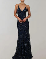 Xamirae – Sexy und elegantes Abendkleid – Marineblau
