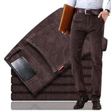 Stilvolle Ribcord Herrenhose - Kenny – Dunkelbraun