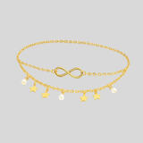 Mehrlagige Fußkette - Tamina – Gold