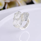 Klassische Kreis Emaille Ring – Weiß
