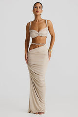 Selin | Zweiteiliges Kleid-Set – Apricot