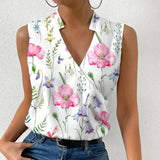 Melanie | Lebendige leichte Sommer Freizeitbluse – Blumenmuster 1