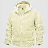 Roland - fleecejacke mit kapuze für männer – Beige
