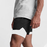 Fitness Shorts für Herren - bequem und flexibel – Schwarz/Weiß