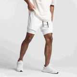 Fitness Shorts für Herren - bequem und flexibel – Weiß