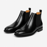 Marcus | Schlupf Hoher Schaft Chelsea-Stiefel – Schwarz