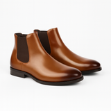 Marcus | Schlupf Hoher Schaft Chelsea-Stiefel – Braun