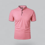 William | Ohne Kragen Taillierter Schnitt Poloshirt – Rosa