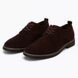 Caspian | Runde Zehenbox Schnürung Halbschuhe – Kaffeebraun
