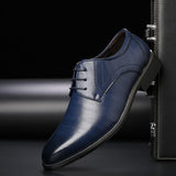 Chris | Schnürung Classic-Fit Schnürschuhe – Blau