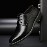 Chris | Schnürung Classic-Fit Schnürschuhe – Schwarz